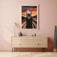 Expressionist Figure Horror Anxiety Bold Poster
