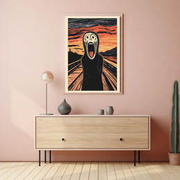 Expressionist Figure Horror Anxiety Bold Poster
