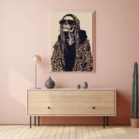 Skeleton Fashion Gothic Illustrative Bold Poster