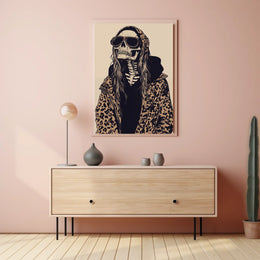 Skeleton Fashion Gothic Illustrative Bold Poster