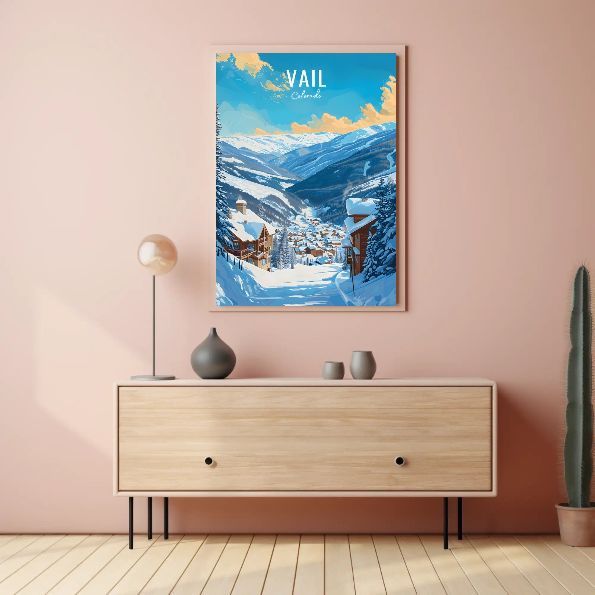 Serene Winter Getaway in Vail Travel Poster