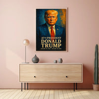 Donald Trump Visionary Motion Patriot Futurism Poster