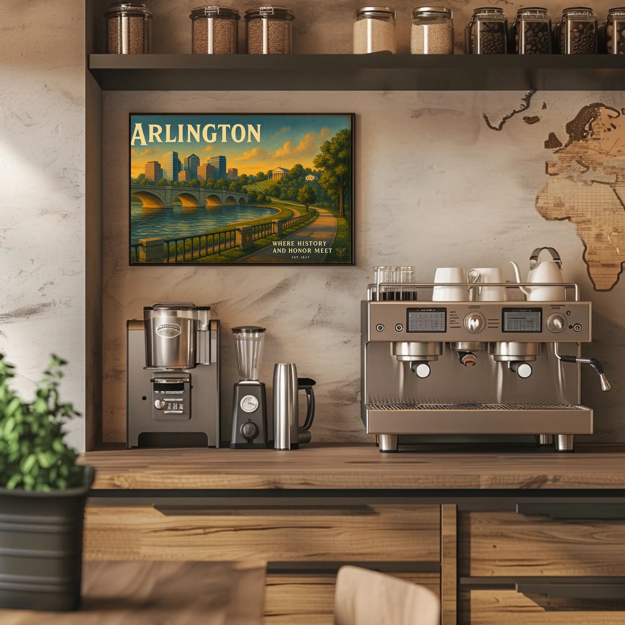 Arlington Travel Poster Where History Meets Honor