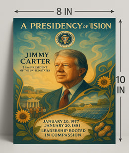 Jimmy Carter Civic Impact Presidential Artwork PosterGoat