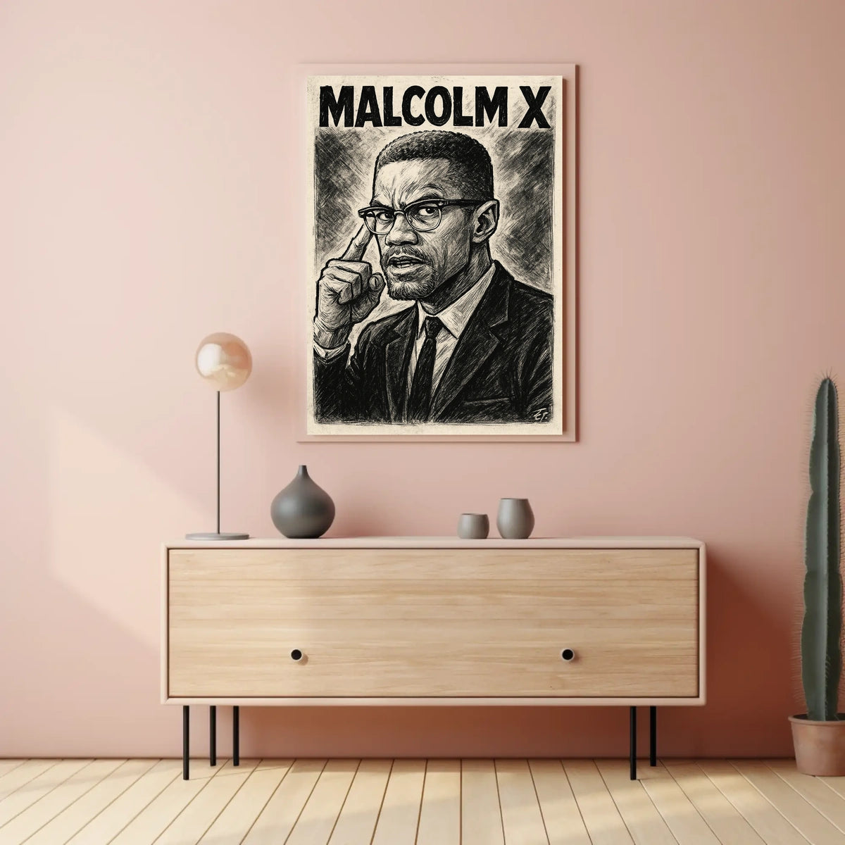 Malcolm X Portrait Poster