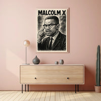 Malcolm X Portrait Poster