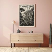 Amalfi Coast Poster Coastal Wall Art Print 18x24 Gallery