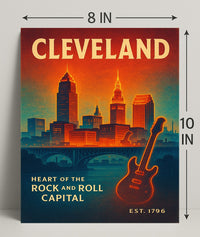 Cleveland Rock and Roll Capital Poster Art PosterGoat