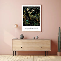 Majestic Stag in Nature-inspired Artistic Poster