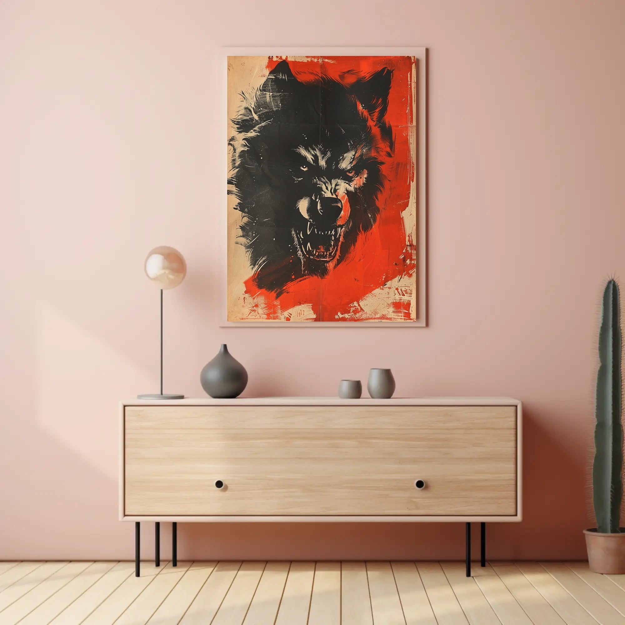 Fierce Wolf Art Poster for Home Decor and Nature Lovers PosterGoat
