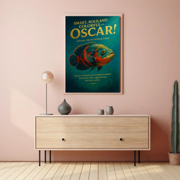 Oscar Fish Illustration: Bold Aquatic Art Poster