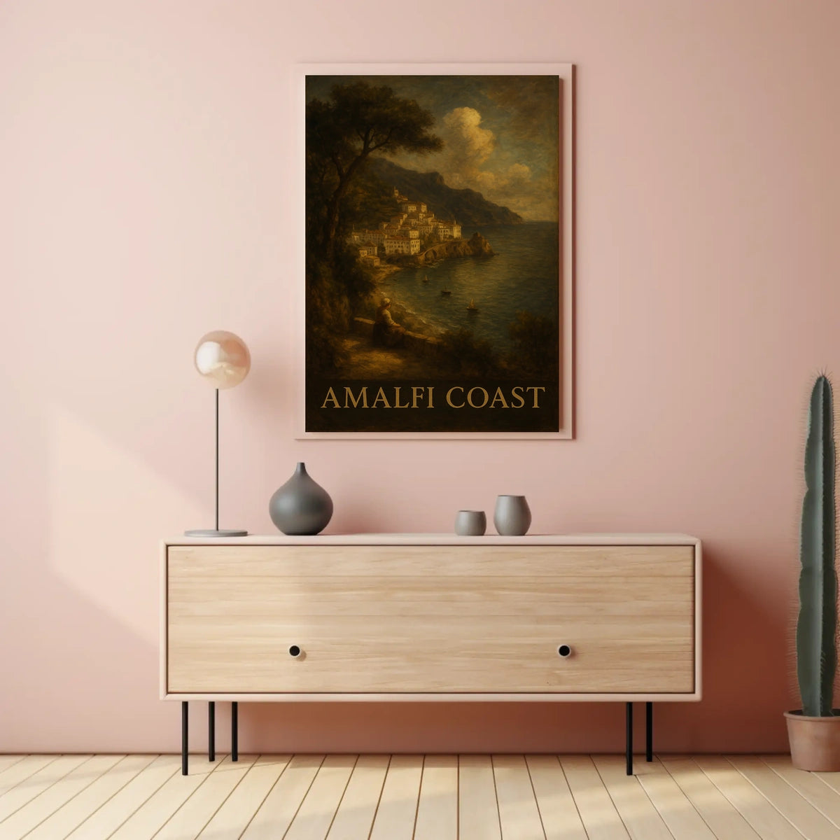 Amalfi Coast Poster Wall Art For Coastal Decor Travel Gift