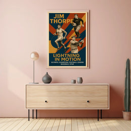 Lightning in Motion Jim Thorpe Poster