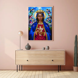 Virgin Mary Angels Poster
