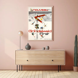 Grindelwald First Ski Resort Poster