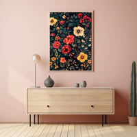 Enchanting Floral Symphony Wall Art Print