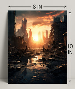 Post-Apocalyptic Sunrise Poster