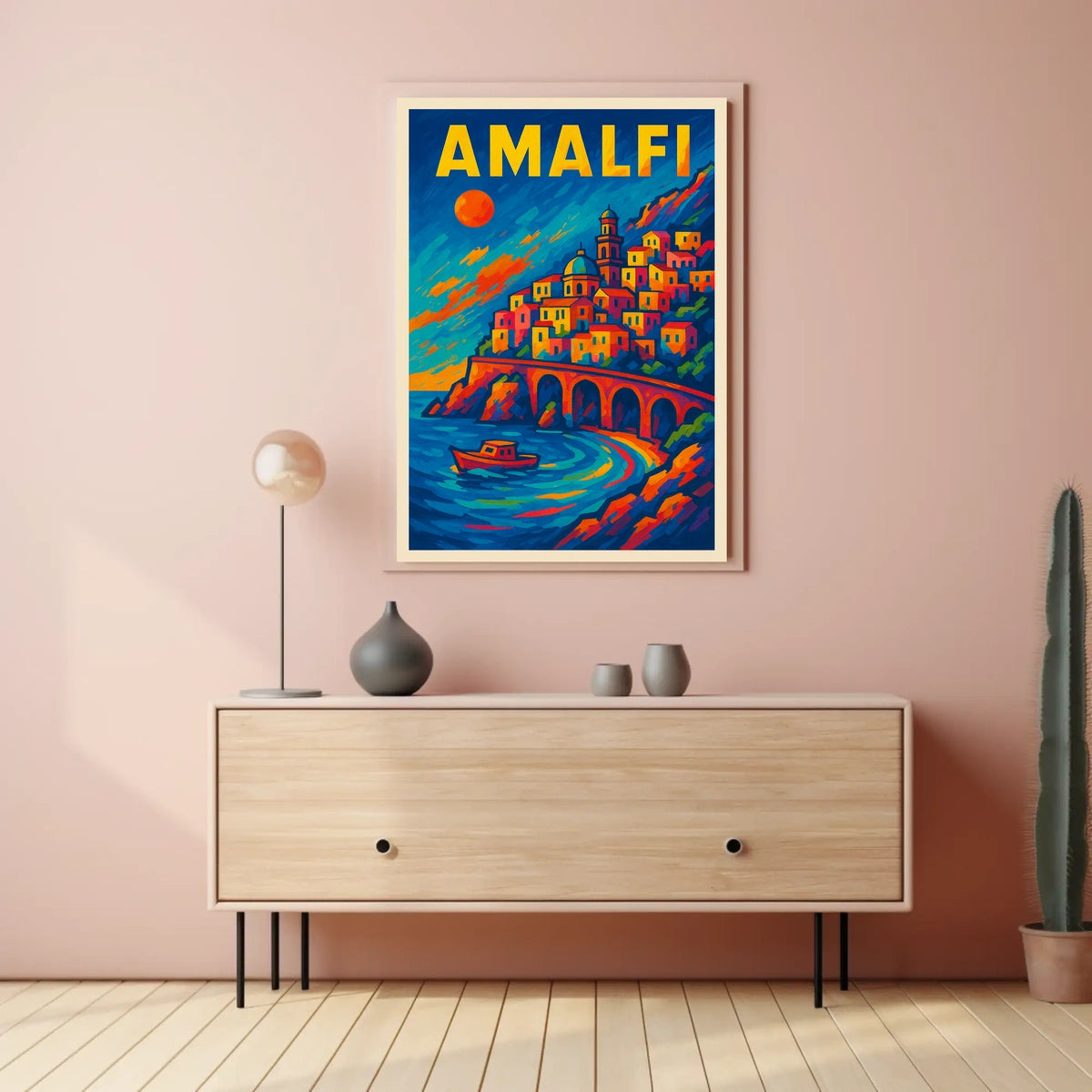 Amalfi Coast Vibrance Poster