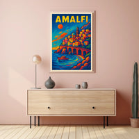Amalfi Coast Vibrance Poster