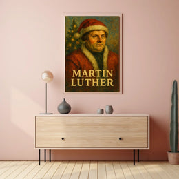 Christmas Martin Luther Pop Art Poster