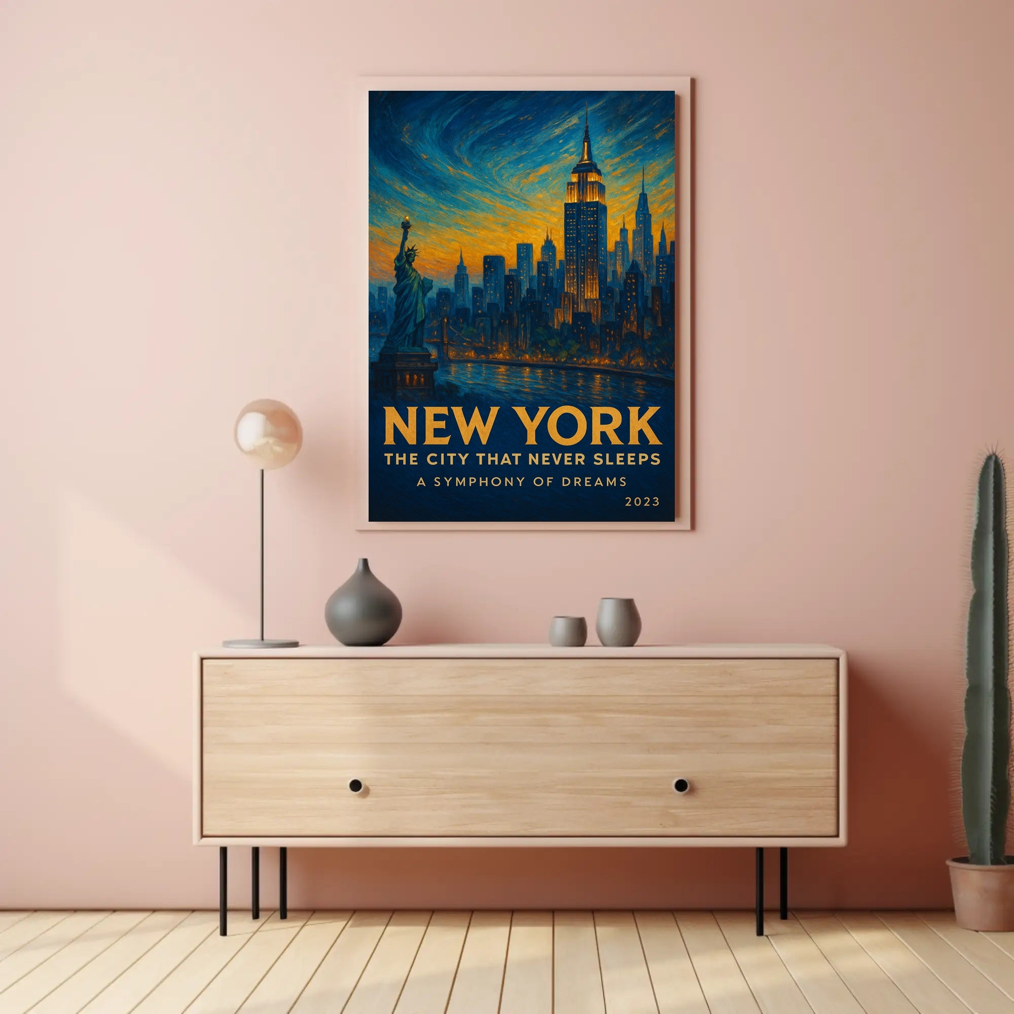New York Vintage Travel Poster A Symphony Of Dreams