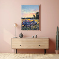 Classic Nostalgic Vintage Pickup Truck Decor Poster