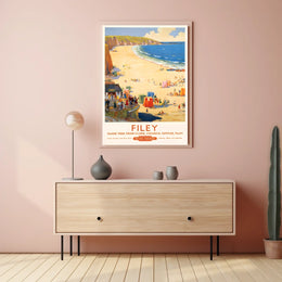 Filey Beach British Railways Poster