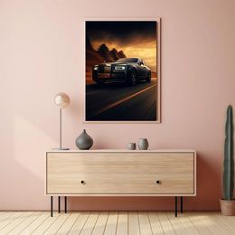 Luxurious Ride at Sunset Poster PosterGoat