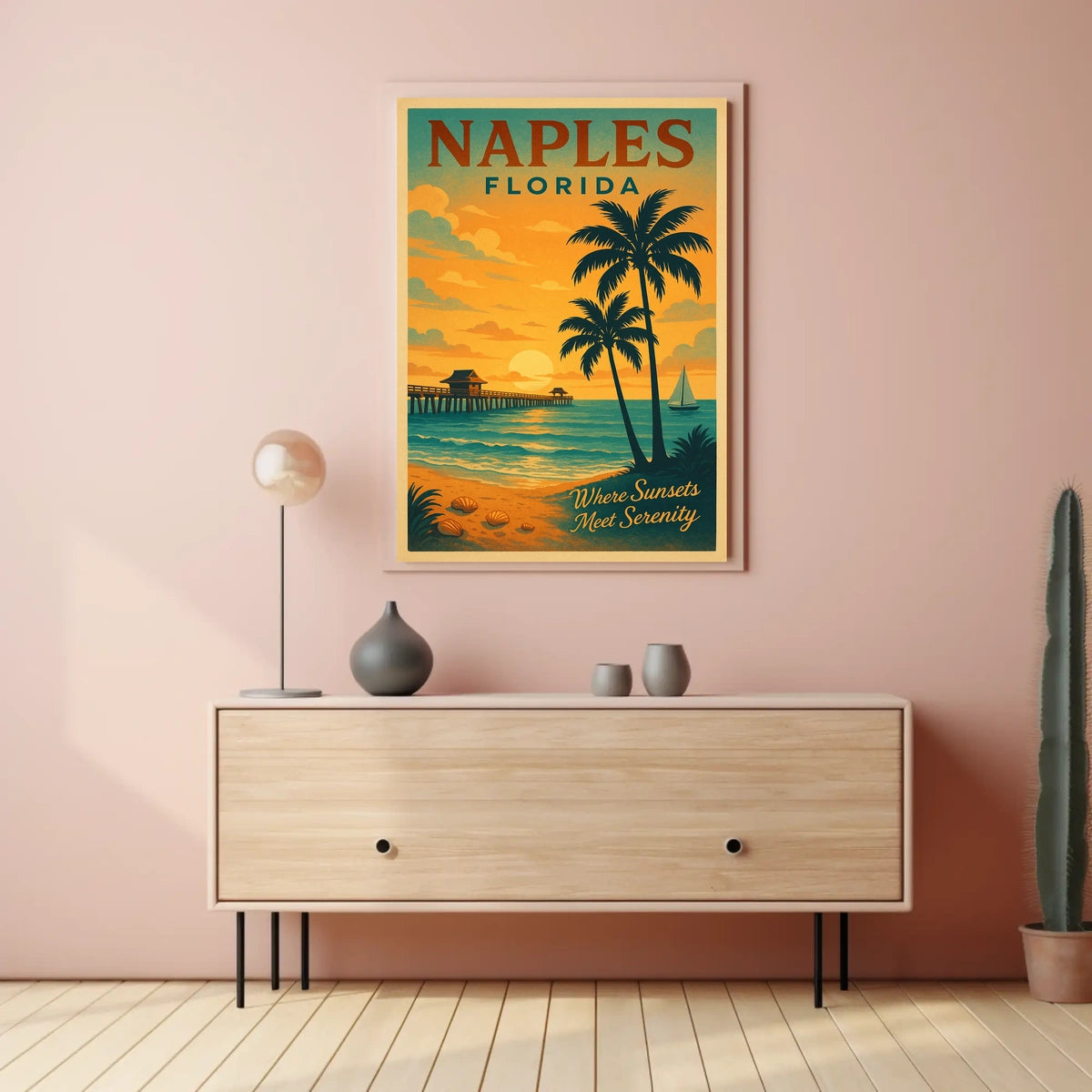 Naples, Florida Where Sunsets Meet Serenity Poster