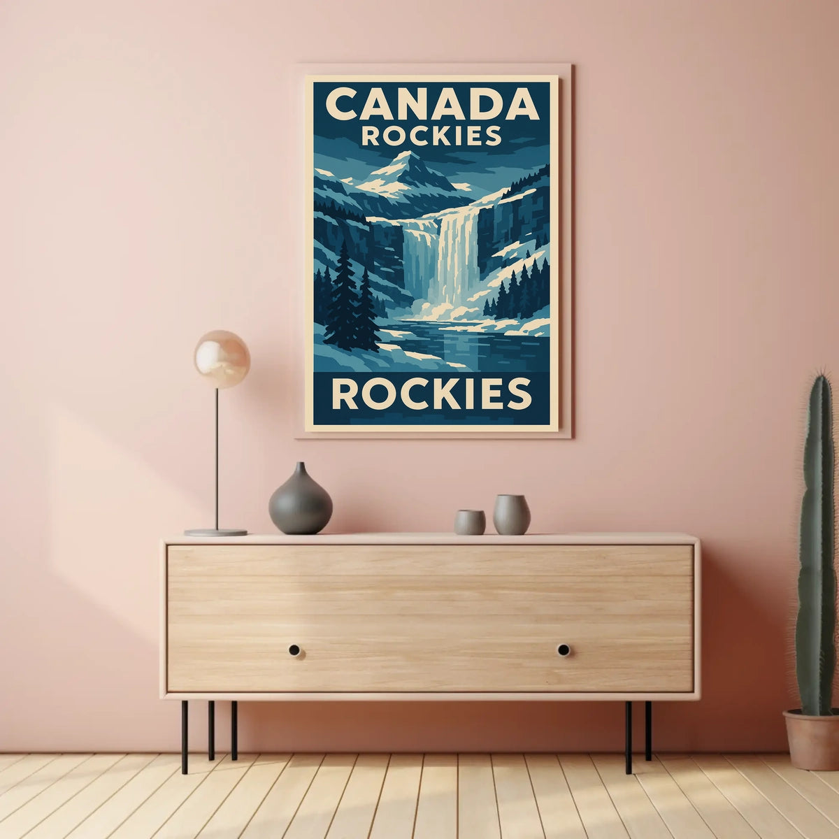 Canadian Rockies Vintage Travel Art Poster