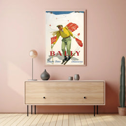 Bally Ski Shoes Advertisement Poster PosterGoat