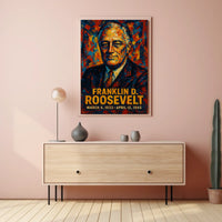Franklin D. Roosevelt 32nd President of the United States Glitch Hop Art Poster