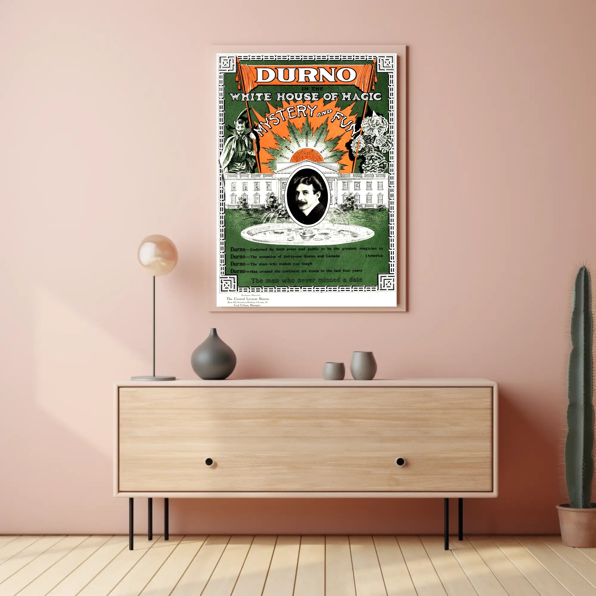 Durno Magic Show Vintage Entertainment Poster