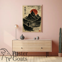 Untamed Solitude: Majestic Mountain Scene Cultural or Heritage Poster