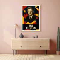 Bill Clinton 42nd President of the United States Abstract Pop Poster