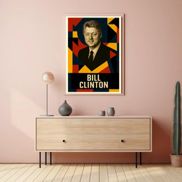 Bill Clinton 42nd President of the United States Abstract Pop Poster