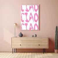 Ciao in Pink Poster