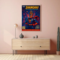 Shanghai The City of Dreams and Neon Dreams Poster