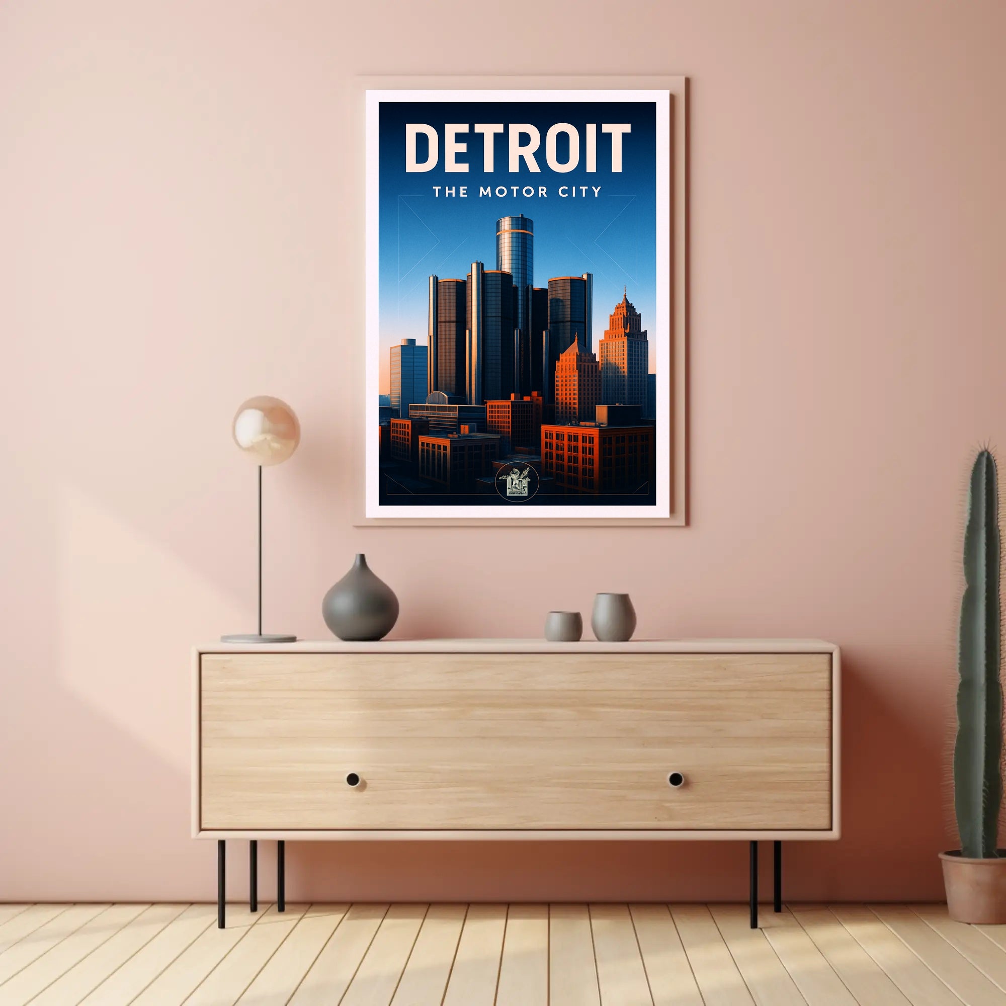 Detroit The Motor City Poster PosterGoat