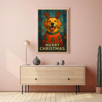 Festive Canine Cheer Poster