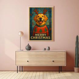 Festive Canine Cheer Poster