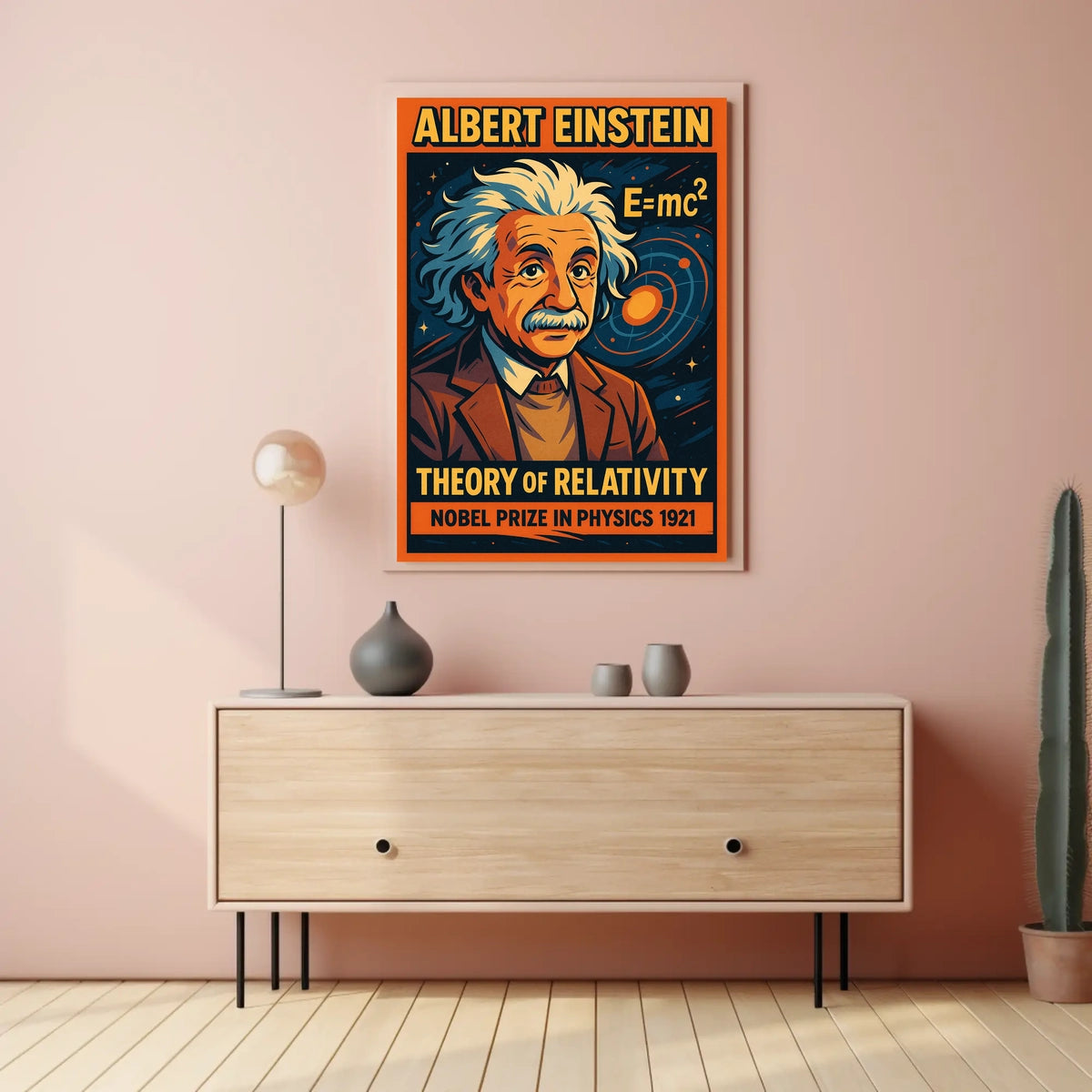 Timeless Cosmic Odyssey Einstein Relativity Vintage Scientific Wall Art Wanderlust Poster