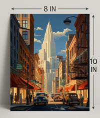 Vintage Cityscape Vintage Poster PosterGoat