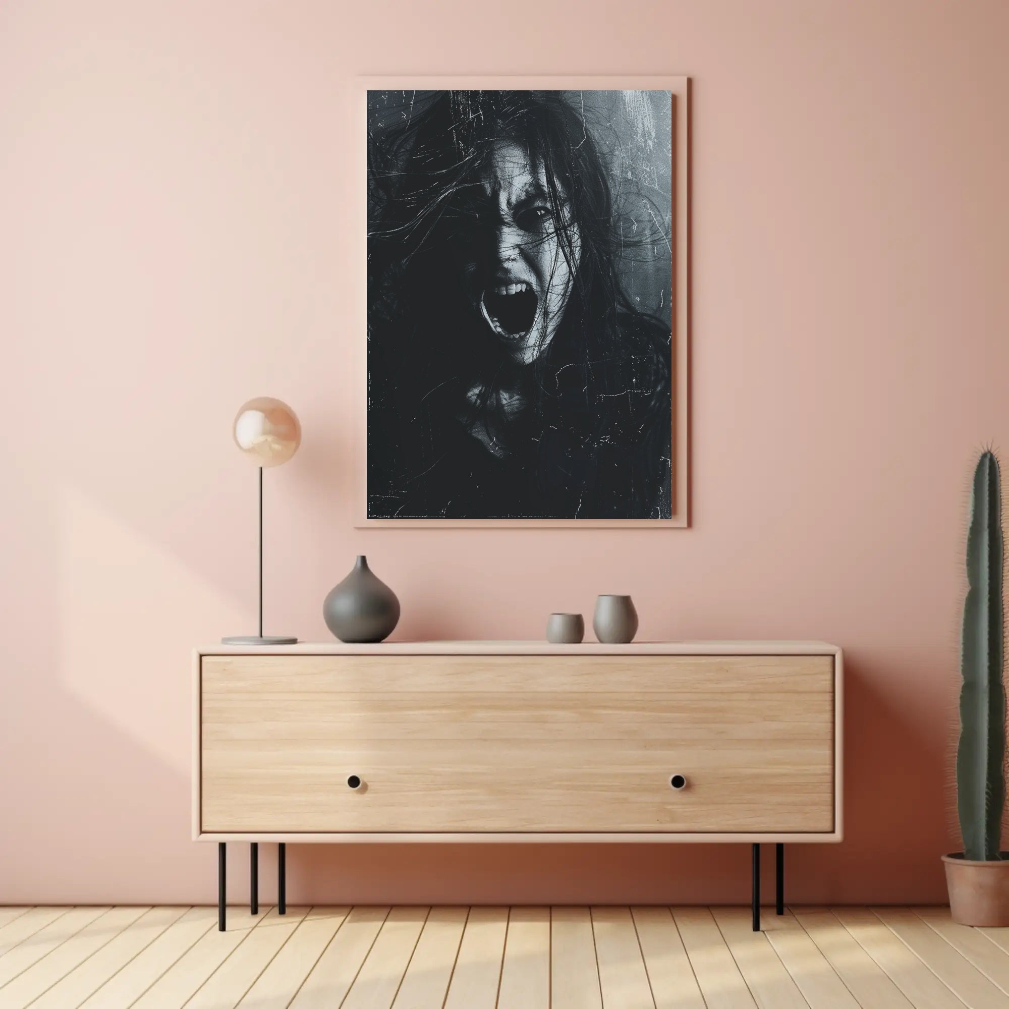 Scream in the Shadows Art Print Poster Decor PosterGoat