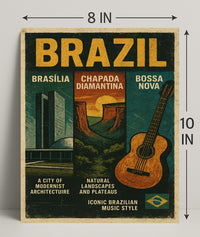 Brazil Modernist Architecture Wall Art with Natural Beauty PosterGoat