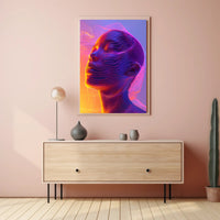 Futuristic Neon Abstract Art Poster - Futuristic Sci-Fi Poster PosterGoat