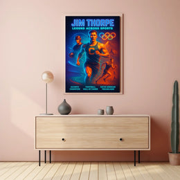 Jim Thorpe Iconic Sports Legend Poster