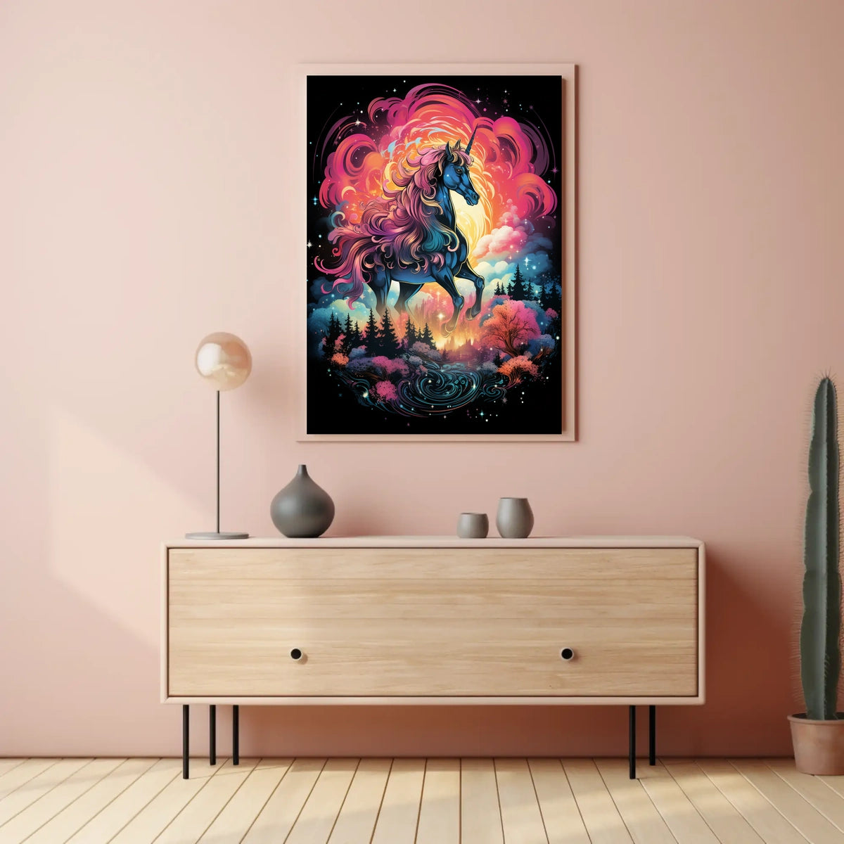 Majestic Unicorn Fantasy Art Poster for Home Decor