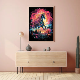 Majestic Unicorn Fantasy Art Poster for Home Decor