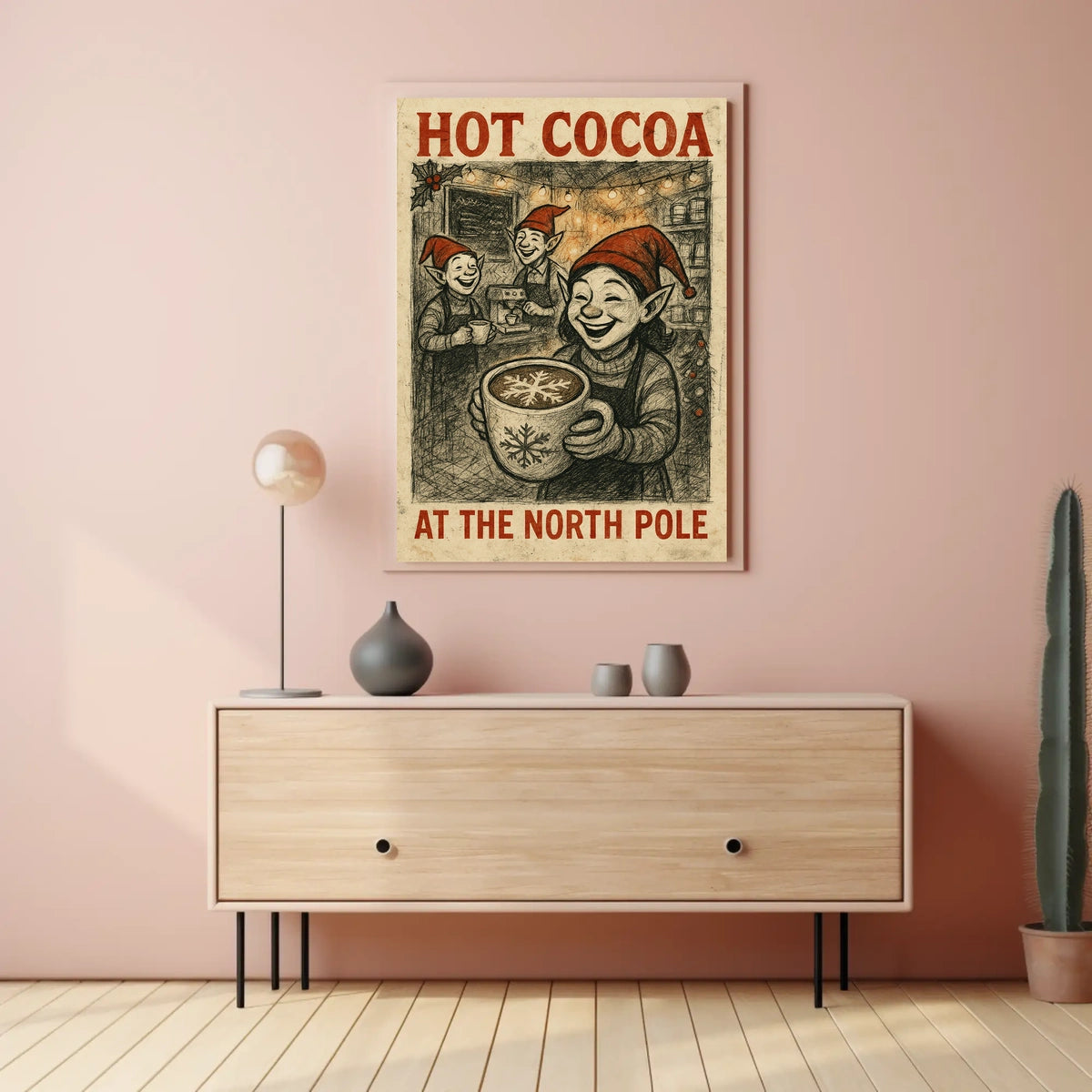Hot Cocoa At The North Pole Poster